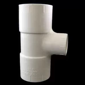 Ipex Reducing Pipe Tee, 3/4 x 3/4 x 1/2 in, Socket, 150 psi at 73 deg F, White