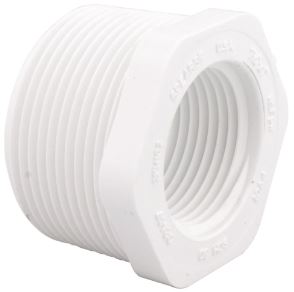 Ipex Xirtec® PVC Pipe Reducing Bushing White, 1-1/2 x 1-1/4 in, 1.36 in ID x 1.9 in OD (1-1/2