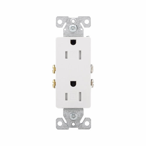 Eaton Cooper Wiring Residential Grade Decorator Duplex Receptacle 15A, 125V White