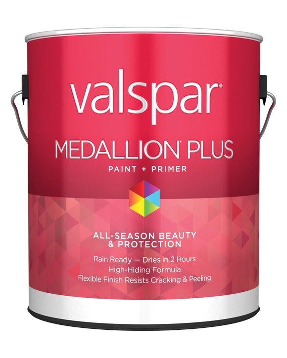 Valspar® Medallion® Plus Exterior Paint + Primer Flat 1 Gallon Tint Base