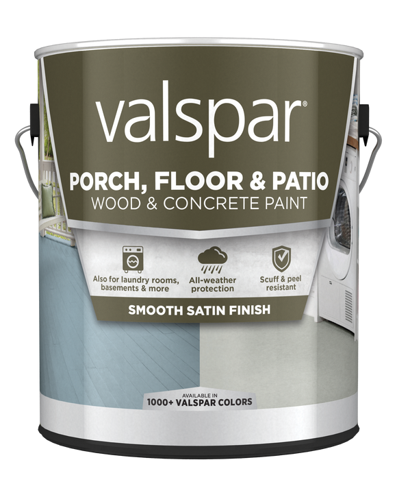 Valspar® Latex Satin Porch, Floor & Patio Paint 1 Gallon White (1 Gallon, White)