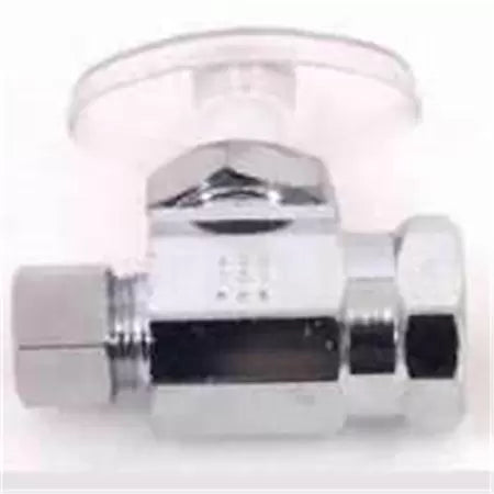 Plumb Pak  1/4 Turn Straight Shut-Off Valve, 1/2 X 3/8 in