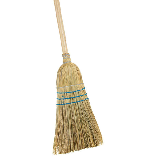 Reynera 13 In. W. x 42 In. L. Natural Hardwood Handle Good Quality Corn Broom