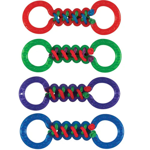 Boss Pet Products Chomper Braided TPR Double Tugs Dog Toy
