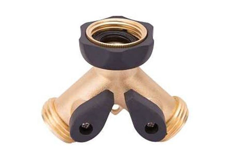 Landscapers Select Y-Connector W/Shutoff Brass