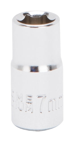 Vulcan Drive Standard Socket Metric 1/4 Drive 6-Point Chrome Vanadium Steel Chrome