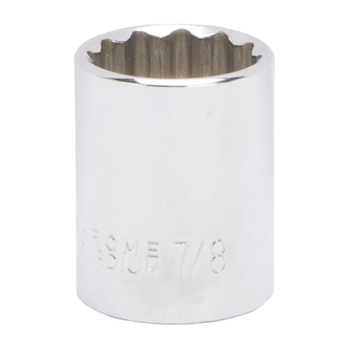 Vulcan Drive Standard Socket SAE 1/2 Drive 12-Point Chrome Vanadium Steel Chrome