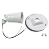 Bell White 150W Die-Cast Metal Round Weatherproof Single Outdoor Lampholder with Cover