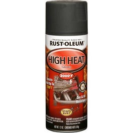 High-Heat Spray Enamel, Flat Black, 12-oz.