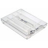 Cutlery Tray, Clear/Chrome, 10.8 x 13.8 x 2-In.