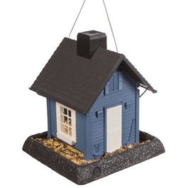 Blue Cottage Bird Feeder