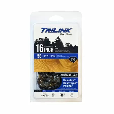 Trilink Saw Chain 16-inch Chainsaw Chain 3/8 LP Semi-Chisel .050 Gauge 56 Drive Links