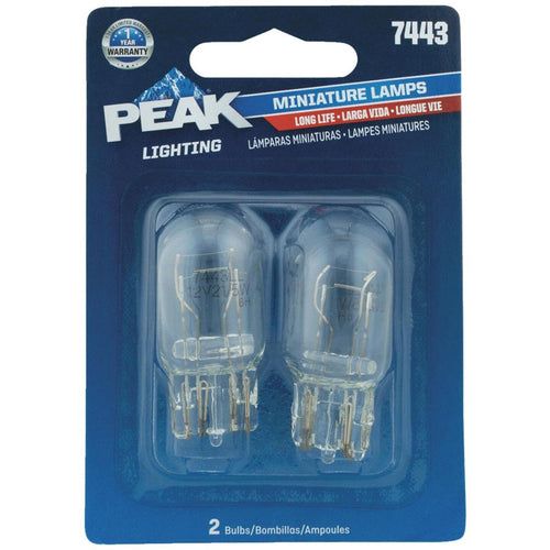 PEAK 7443 13.5V Mini Incandescent Automotive Bulb (2-Pack)