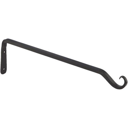 Panacea 15 In. Black Powder-Coated Straight Wrought Iron Hanging Plant Bracket