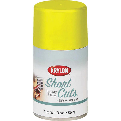 Krylon Short Cuts 3 Oz. High-Gloss Enamel Spray Paint, Sun Yellow