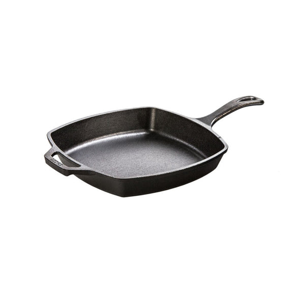 Lodge Cast Iron 10.5 inch Square Grill Pan, Black