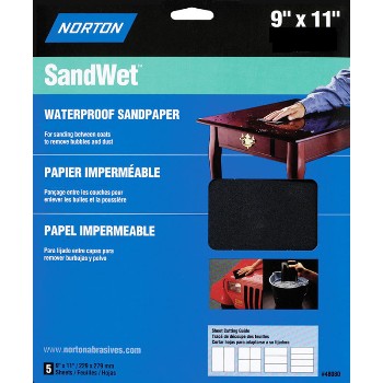 Norton 076607480606 Handy Packk Wet Fine, 9 x11 inch, S