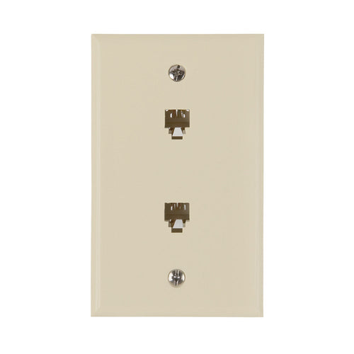 Zenith Flush Mount Dual Telephone Wallplate TW1002DA