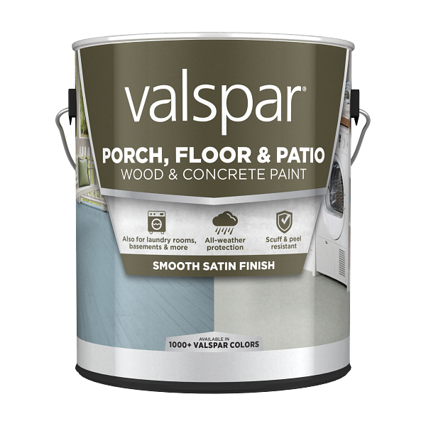 Valspar® Latex Satin Porch, Floor Patio Paint Satin 1 Gray - Fort AL - Fort Mitchell Trading Post & Hardware