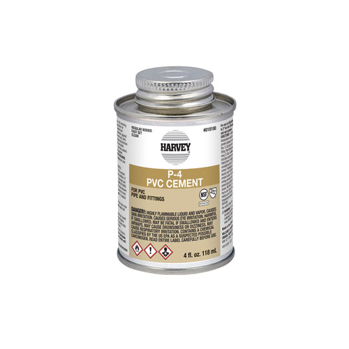 William H Harvey 4 oz. P-4 PVC Regular Body Clear Cement