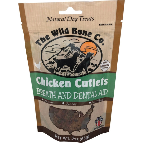 The Wild Bone Co. Chicken Cutlets Dog Treat Breath and Dental Aid