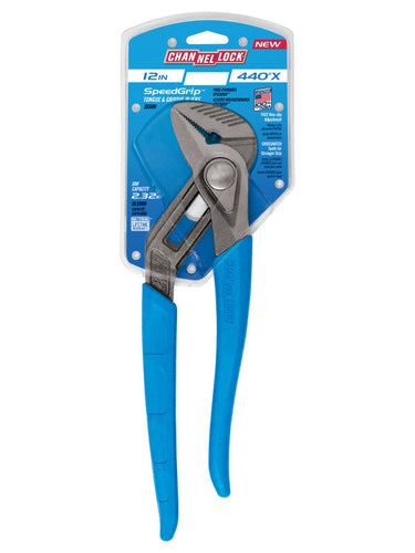 Channellock 440®X 12-Inch Speedgrip™ Straight Jaw Tongue & Groove Pliers